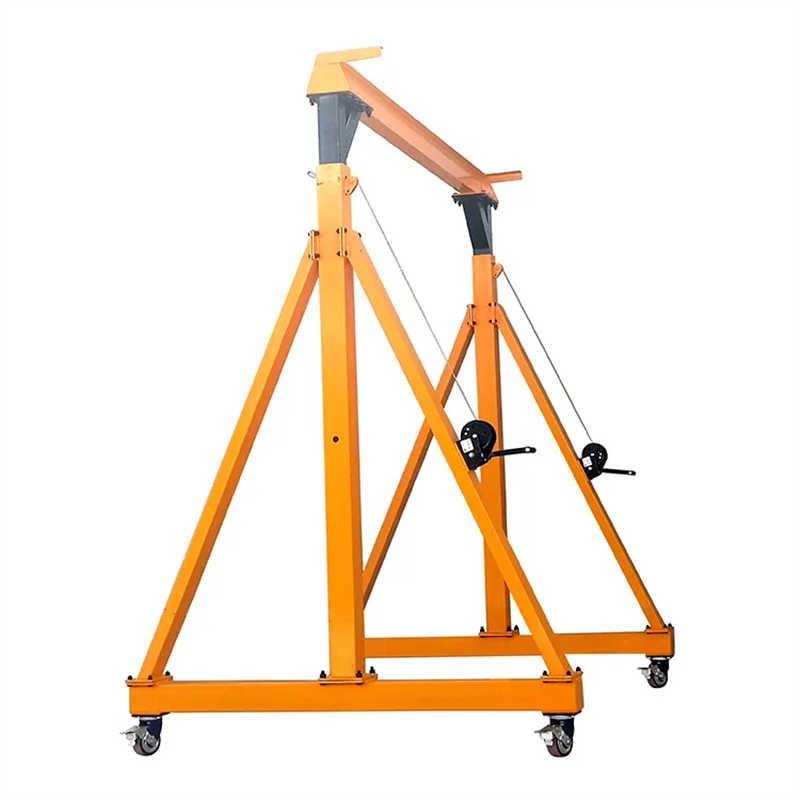 1 Ton 2 Ton Steel Small Mobile Gantry Adjustable Lifting Height Gantry Crane