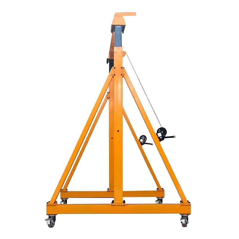 1 Ton 2 Ton Steel Small Mobile Gantry Adjustable Lifting Height Gantry Crane