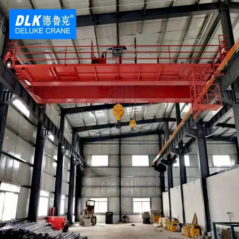 DELUKE Customized Double Girder Overhead Crane with Electric Hoist