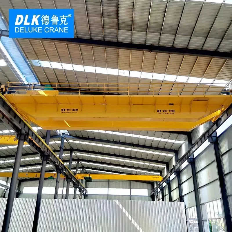 DELUKE Customized Double Girder Overhead Crane with Electric Hoist