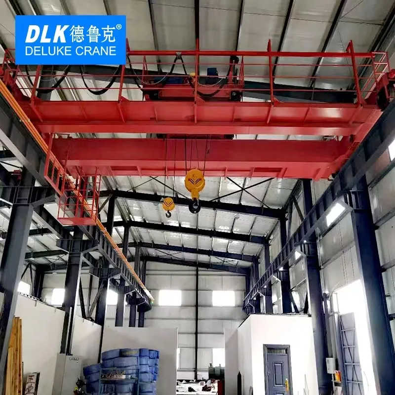 DELUKE European Standard 5 10 Ton Double Girder Overhead Travelling Crane