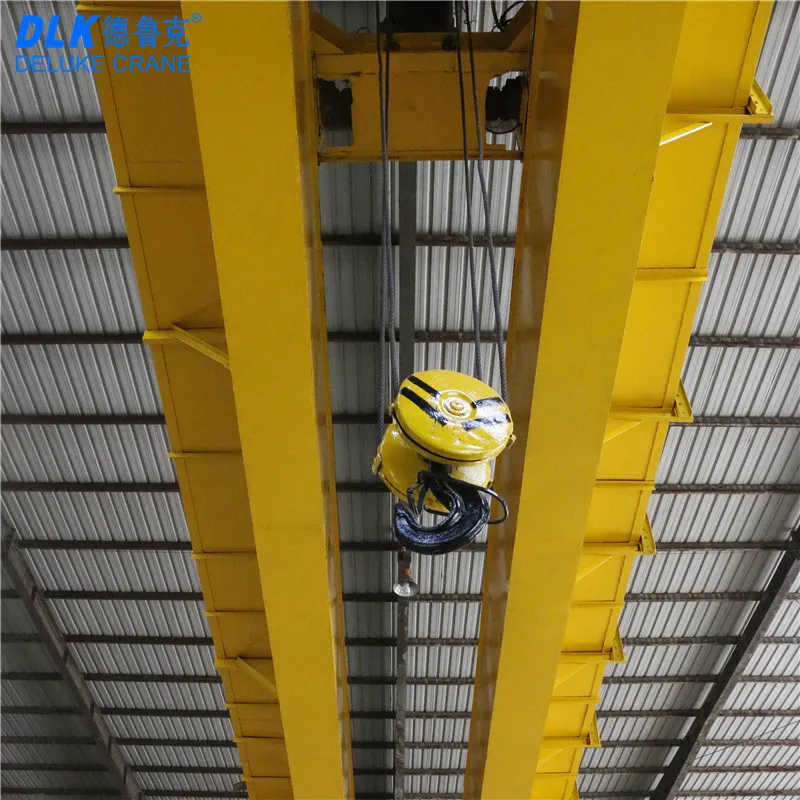 DELUKE European Standard 5 10 Ton Double Girder Overhead Travelling Crane