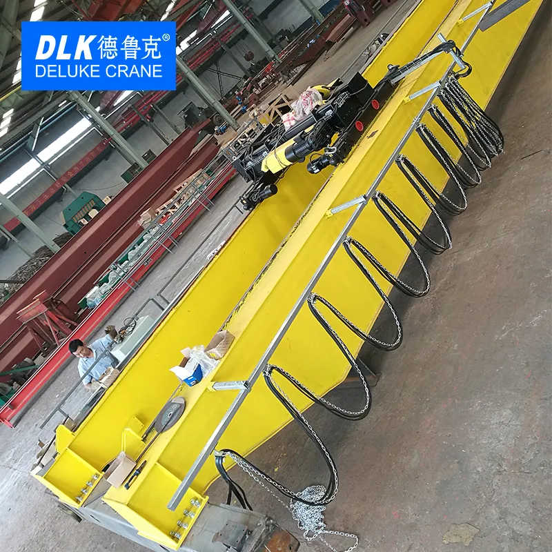 DELUKE European Standard 5 10 Ton Double Girder Overhead Travelling Crane