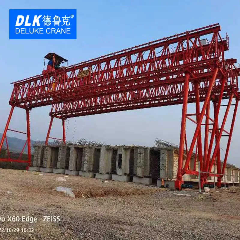 DELUKE Mhh Electric Hoist Gantry Crane with Single Truss Beam