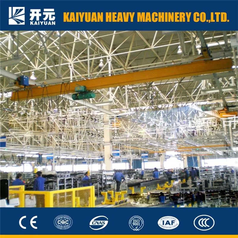 1, 2, 3, 5, 10t Overhead Type Electric Hoist Traveling Suspending Crane for Sale