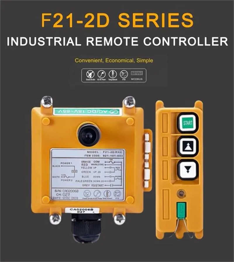 F21-2D 315/433MHz 24 Volts Double Speed Industrial Wireless Remote Control