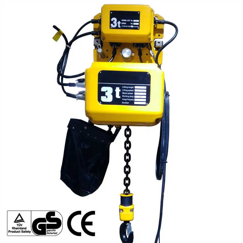 1ton 2ton 3 Ton Low Headroom Electric Chain Hoist with Remote Controller