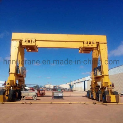 Nucrane Port 25 Ton Rtg Rubber Tyre Container Lifting Gantry Crane