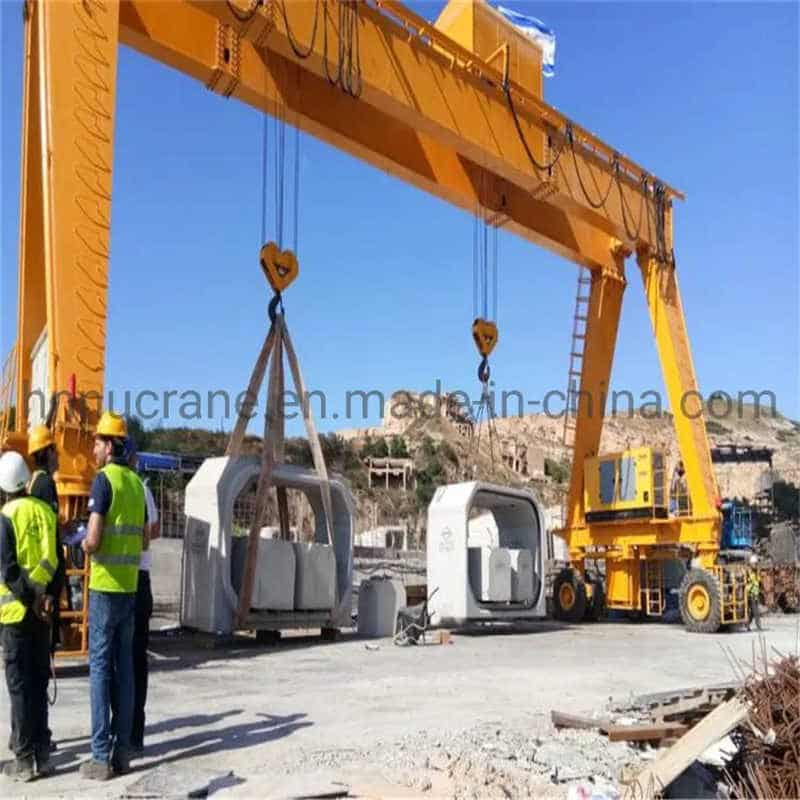 Nucrane Port 25 Ton Rtg Rubber Tyre Container Lifting Gantry Crane