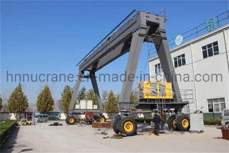 Nucrane Port 25 Ton Rtg Rubber Tyre Container Lifting Gantry Crane