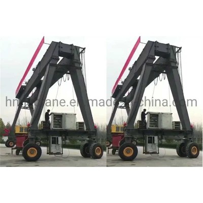 Nucrane Rubber Tyre Container Crane 40 Ton Container Yard Lifting Equipment