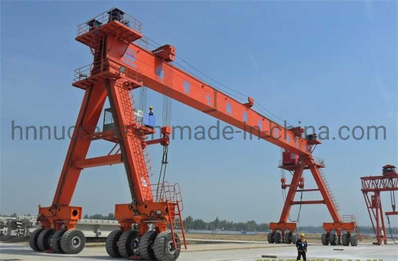 Nucrane Rubber Tyre Container Crane 40 Ton Container Yard Lifting Equipment