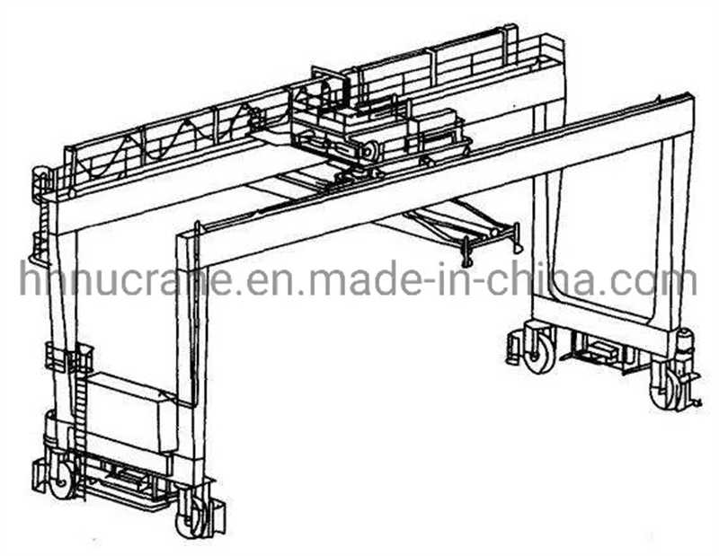 Nucrane Rtg Container Port Gantry Crane Cost Double Beam Traveling with Trolley