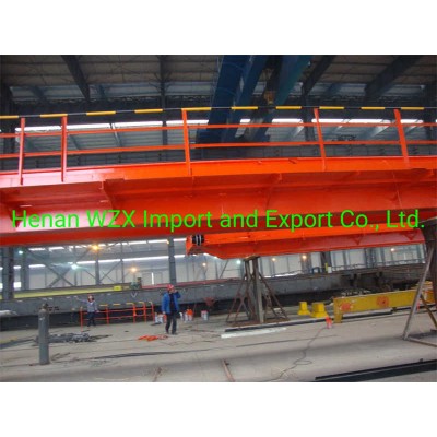 50/10ton Load Capcaity 17.5m Span High Efficiency Double Girder Overhead Crane