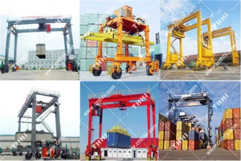 Thhi Rubber-Type Moving Gantry Crane for Port Wharf and Freight Yards