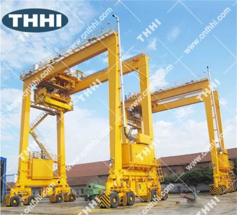 Thhi Rubber-Type Moving Gantry Crane for Port Wharf and Freight Yards