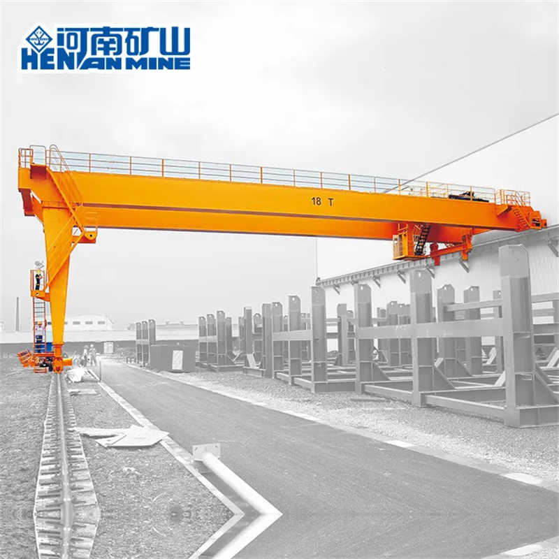 50 Tons Good Quality Bmg Cabin Control Double Girders Rail Semi-Gantry Crane