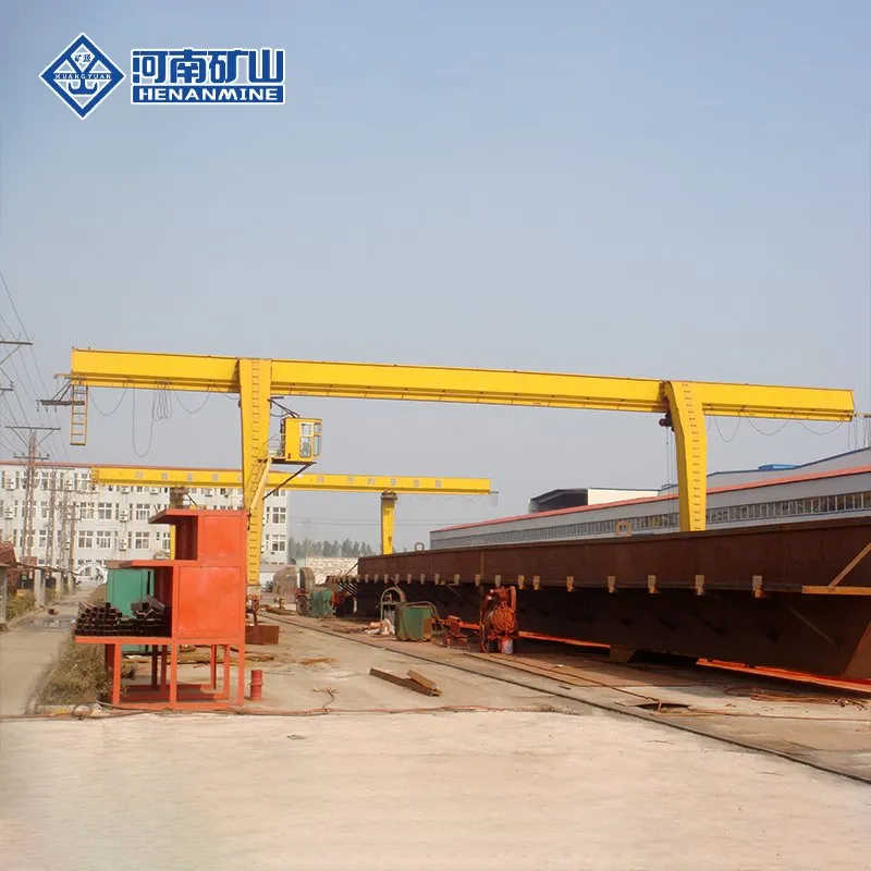 Heavy Duty Cabin Control Single Girder L Type Electric Crab Rail Gantry Crane