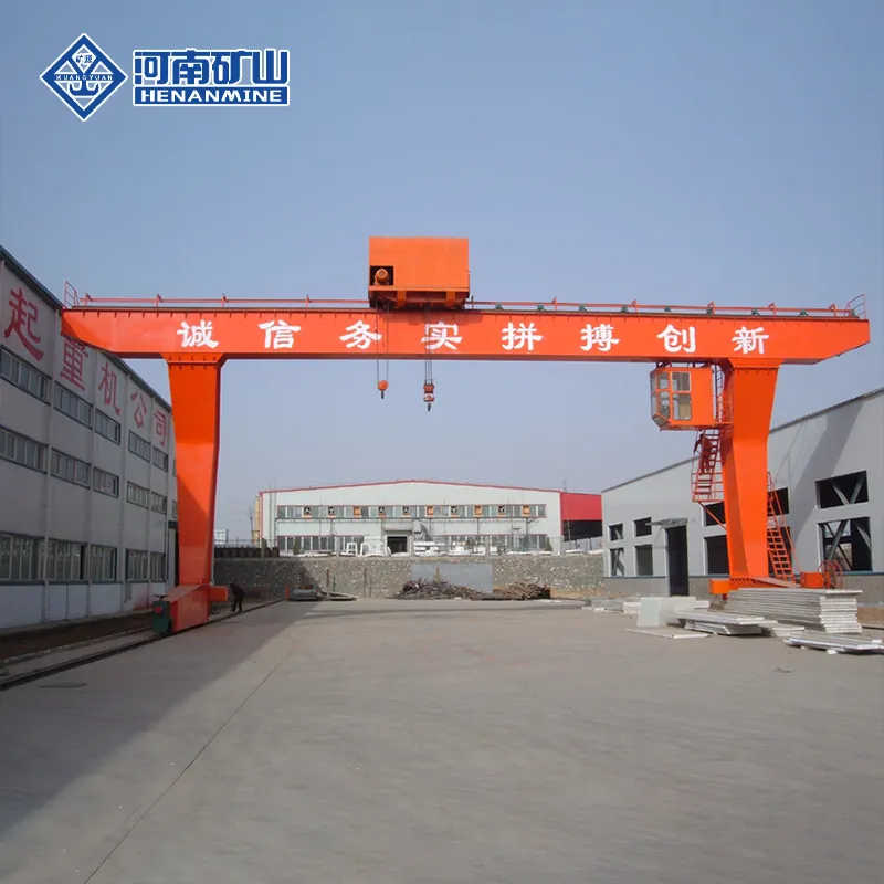 Heavy Duty Cabin Control Single Girder L Type Electric Crab Rail Gantry Crane