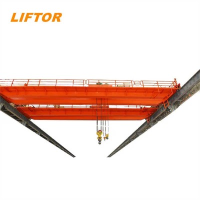 Liftor Brand Double Girder 10 Ton Overhead Bridge Cranes for Lifting Rebar