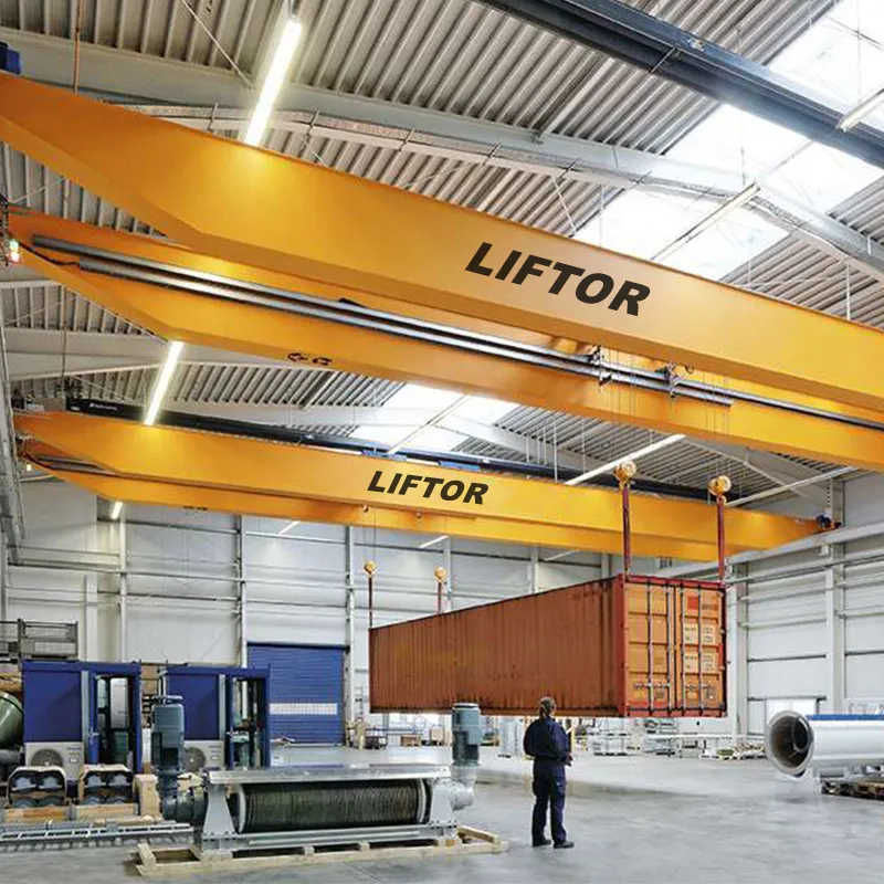 Liftor Brand Double Girder 10 Ton Overhead Bridge Cranes for Lifting Rebar