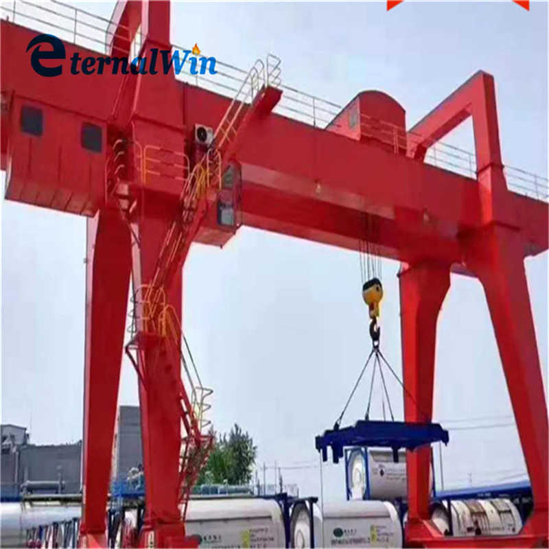 Electric Single Beam Gantry Crane 12t with Double Speed Wire Rope Hoist