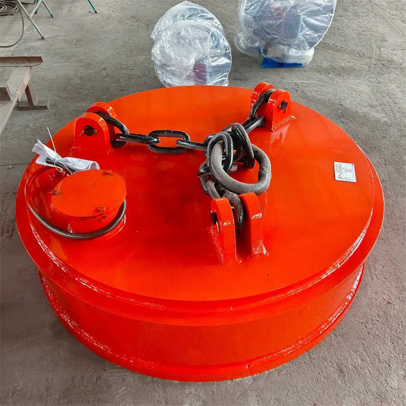 Round Lifting Magnet for Handling Steel Scraps