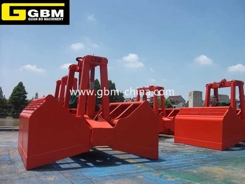 Gbm Hydraulic Grab Bucket Motor Hydraulic Clamshell Grab with Adjusting Plates