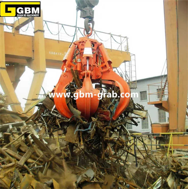 Electro Hydraulic Orange Peel Steel Scrap Grab