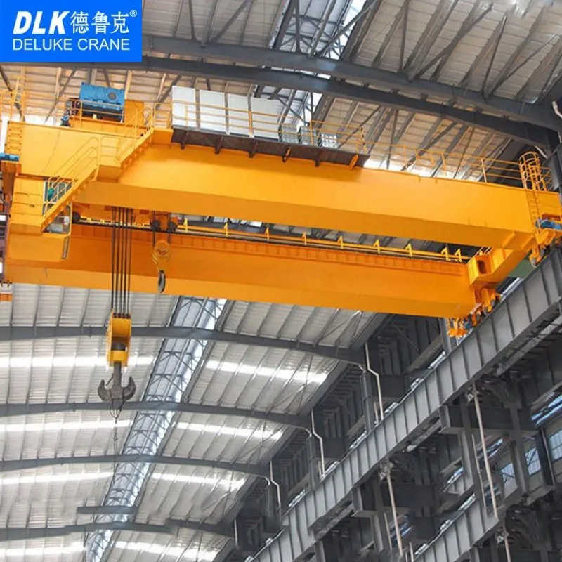 Qd Model 350 Ton Double Girder Bridge Crane for Steel Structure Warehouse