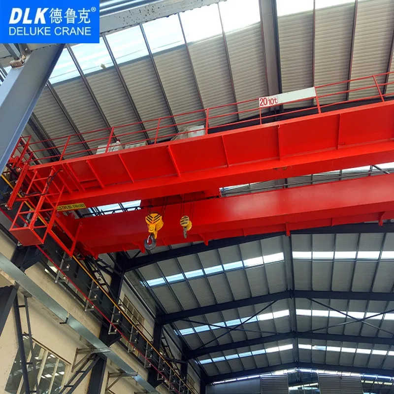 Qd Model 350 Ton Double Girder Bridge Crane for Steel Structure Warehouse