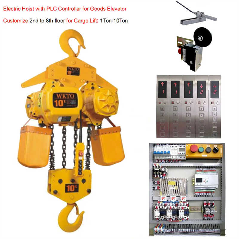 Wkto 0.5t-10t-20t Super Low Headroom Electric Chain Hoist by Ce Certificate