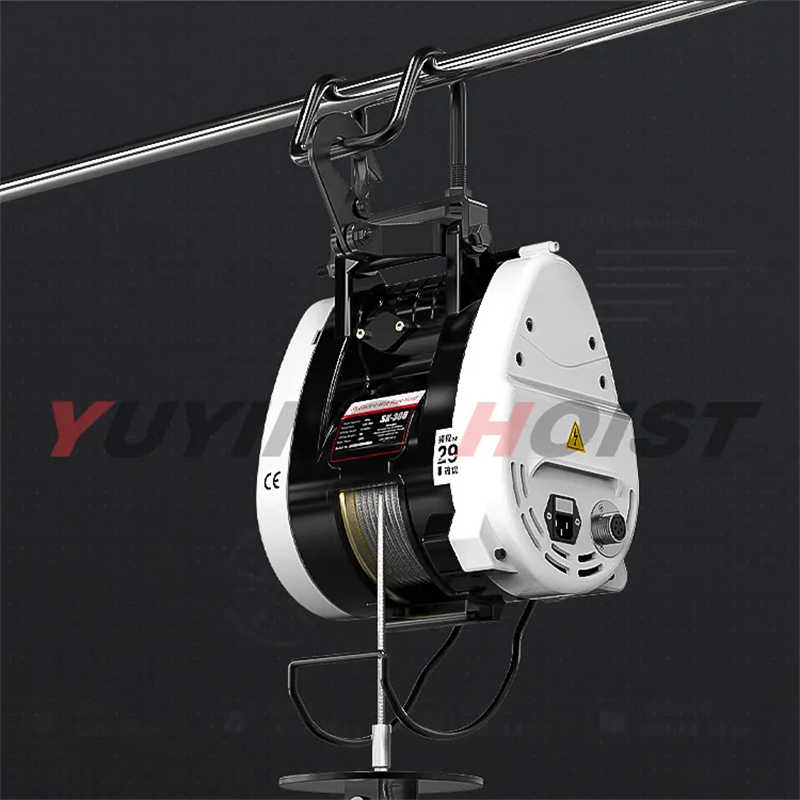 Customized 12V 200kg Small Portable Electric Hoist Hanging Traction